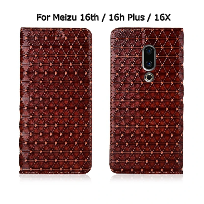 Fashion Stand Flip Phone Case Cover For Meizu 16th Plus 16X 16 X Genuine Cow Leather Card Design | Мобильные телефоны и