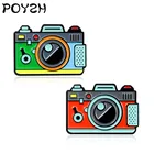 Двухцветная брошь в форме камеры для женщины или фотографа, который любит фотографию в подарок благородному подарку