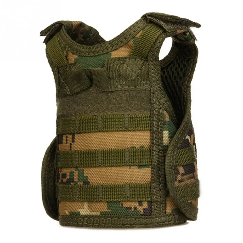 Тактический жилет слой Военная бутылка пива набор мини Molle жилет охотничья бутылка напиток набор регулируемые плечевые ремни