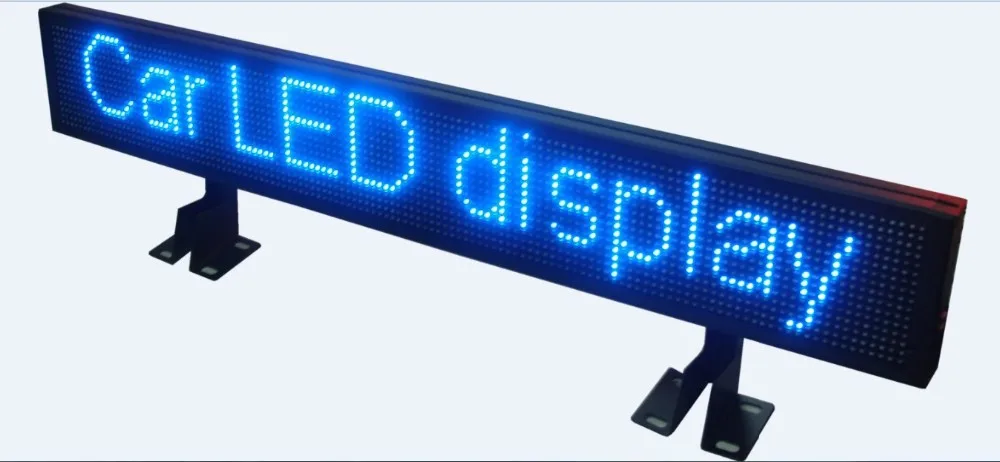 Синий 12 В светодиодный дисплей для автомобиля USB информационный вход