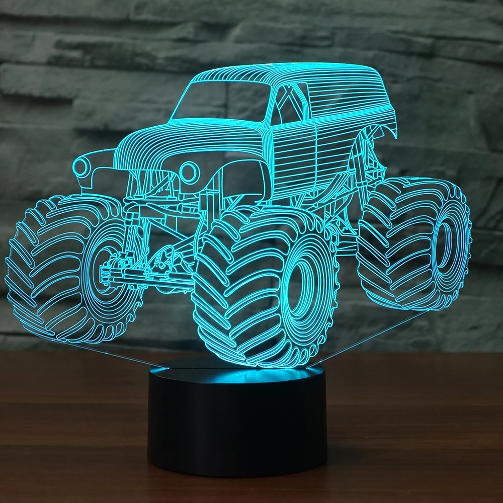 Автомобильный подарок ночные светильники для детей 3D иллюзия светодиодная лампа