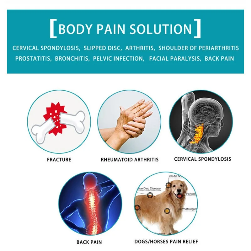 

Cold Laser Portable Physical Medical Therapy Device Treatment Body Pain Relief Instrument