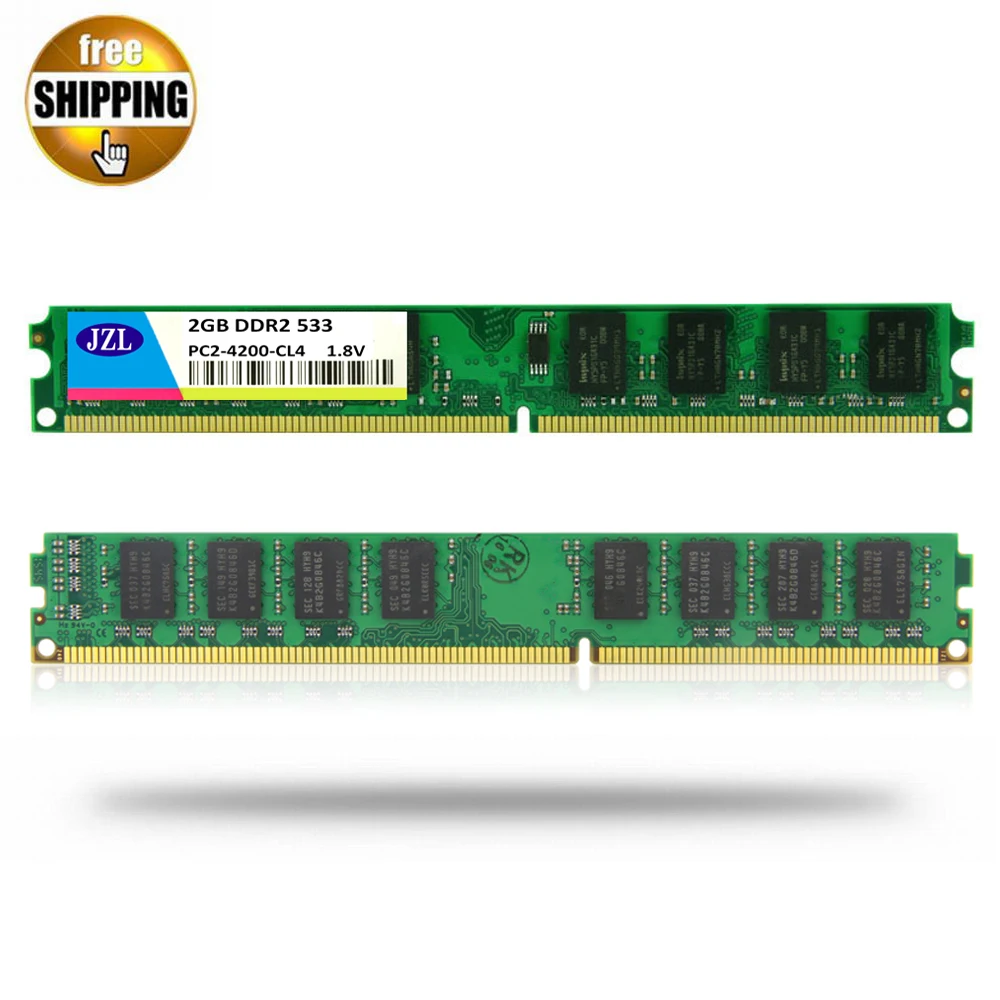 Память JZL PC2-4200 DDR2 533 МГц/PC2 4200 DDR 2 МГц Гб LC4 1 8 в 240-PIN без коррекции ошибок для - Фото №1