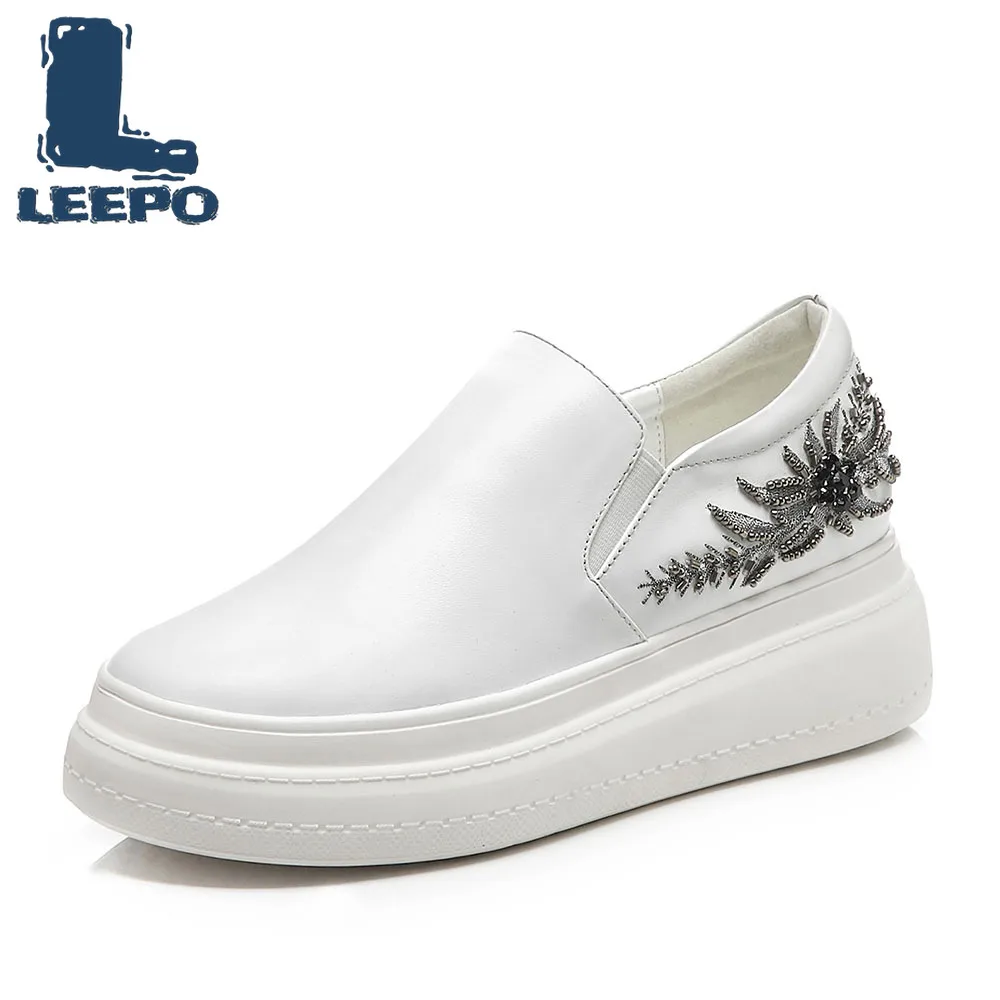 Женские лоферы на платформе женские модные туфли плоской с металлическим