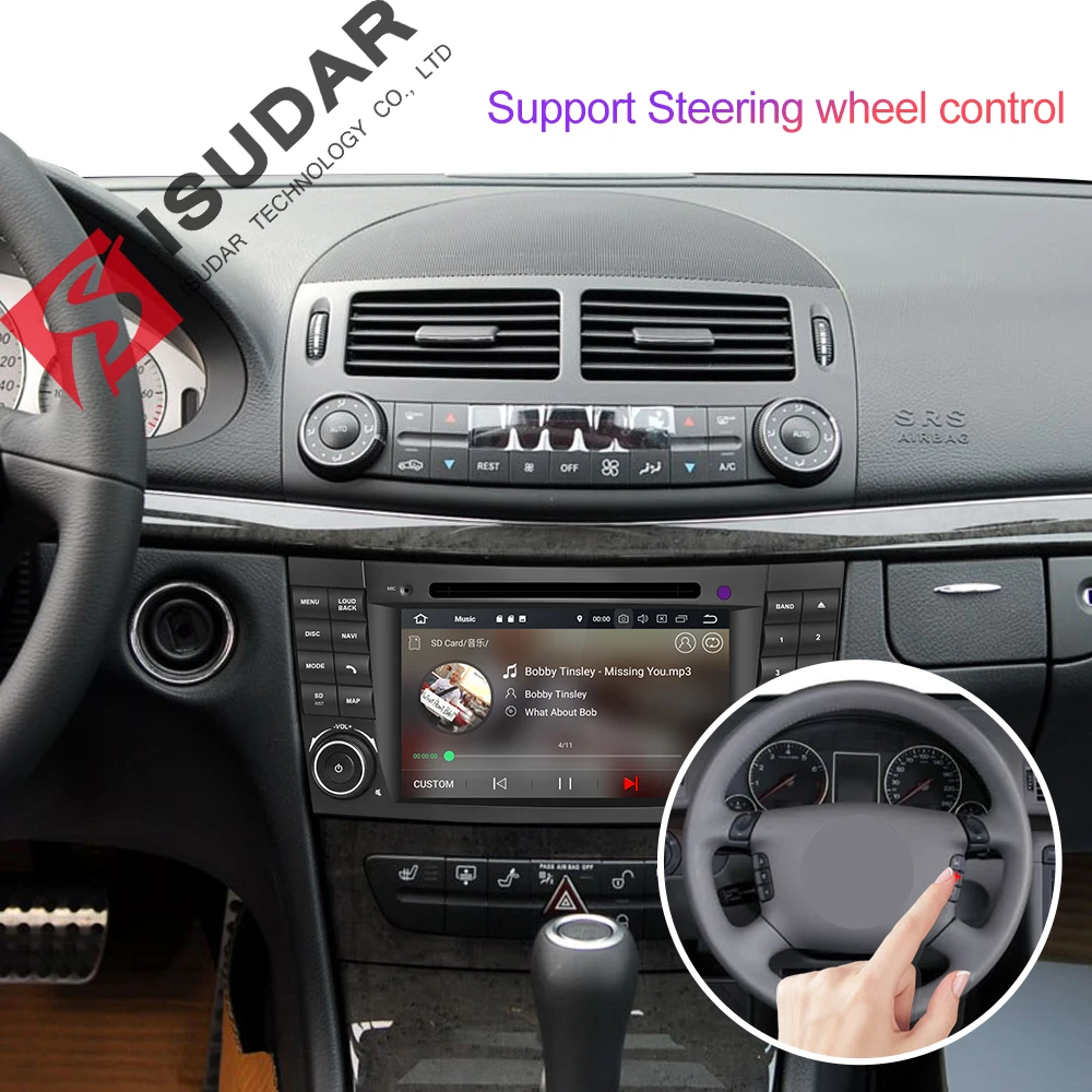 Isudar 2 Din Авто Радио Android 9 для Mercedes/Benz/E-Class/W211/E300/CLK/W209/CLS/W219 Автомобильный