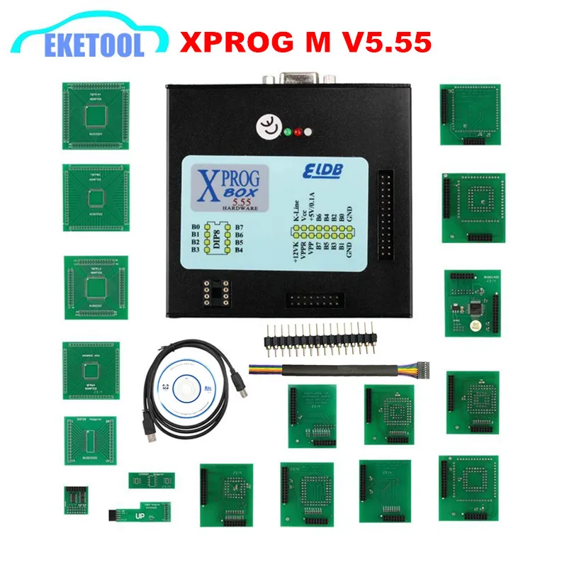 V5.55 XPROG-M V6.12 V5.86 V5.55 V5.84 полный адаптер Авто ЭБУ чип Тюнинг Программирование Xprog M 5,55 металлическая коробка AUTH-0025 авторизованный X-PROG - Цвет: V5.55