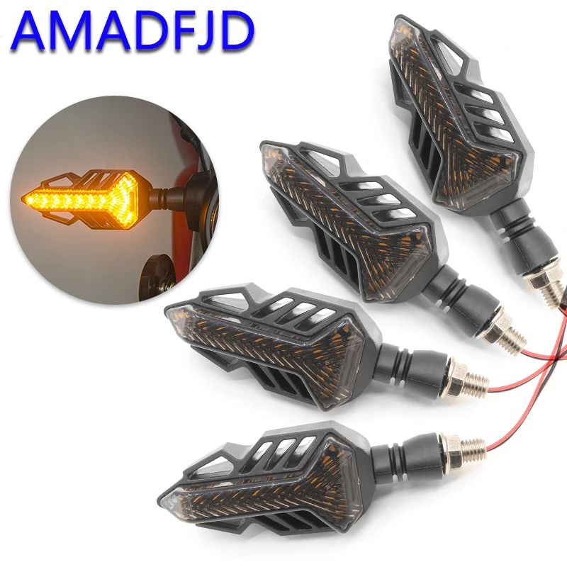 AMADFJD 2/4 шт. светодиодный указатель поворота для мотоцикла мигающий сигнал