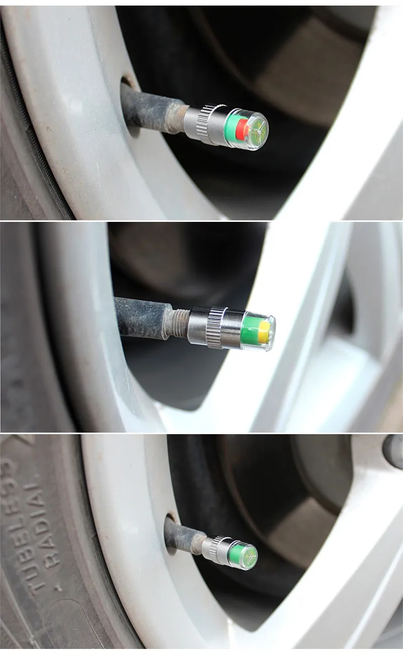10 комплектов Visiable 2.4bar 36PSI авто шины воздуха Предупреждение Датчик давления для шин Монитор Клапан Крышка Болт мотоцикла 4 шт./компл