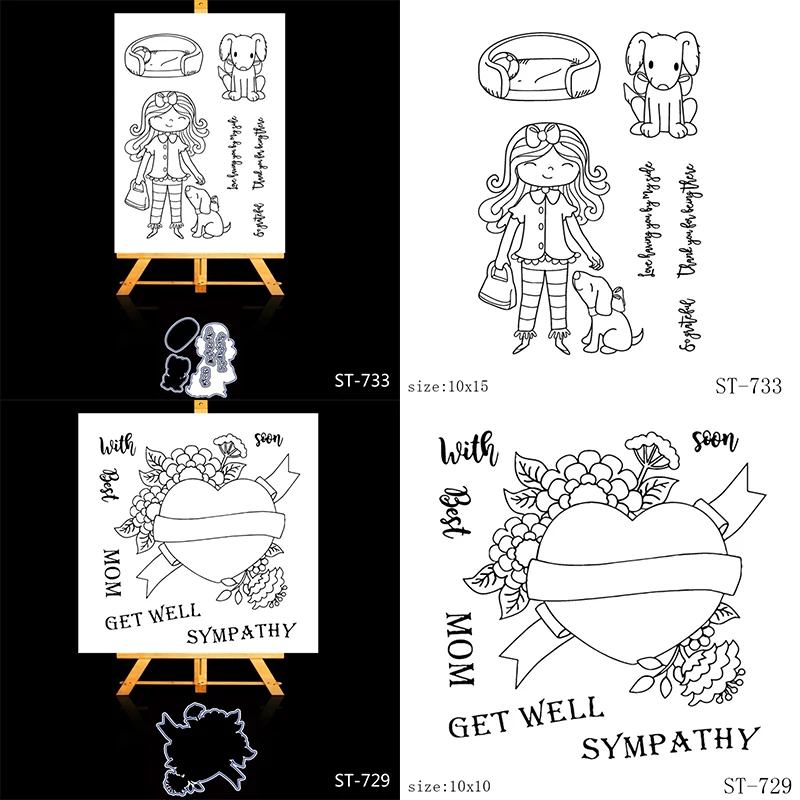 

AZSG Happy mother's Today Heart Silicone Clear Stamps/Seals For Scrapbooking DIY Clip Art / Album Decoration Stamps Crafts