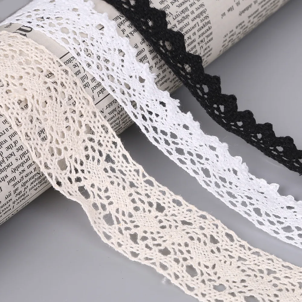 5 ярдов/партия хлопковая кружевная лента цвета слоновой кости|lace ribbon white|cotton lace