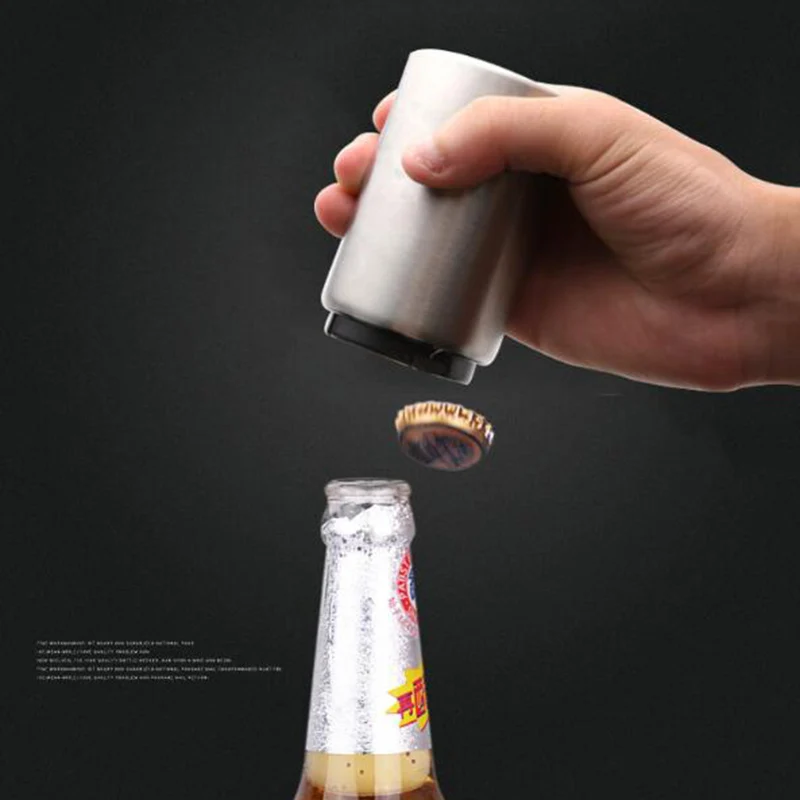 

Stainless Steel Magnetic Auto Beer Opener Magnet Automatic Bottle Openers for Bar Kitchen Jar Can Opener Tools