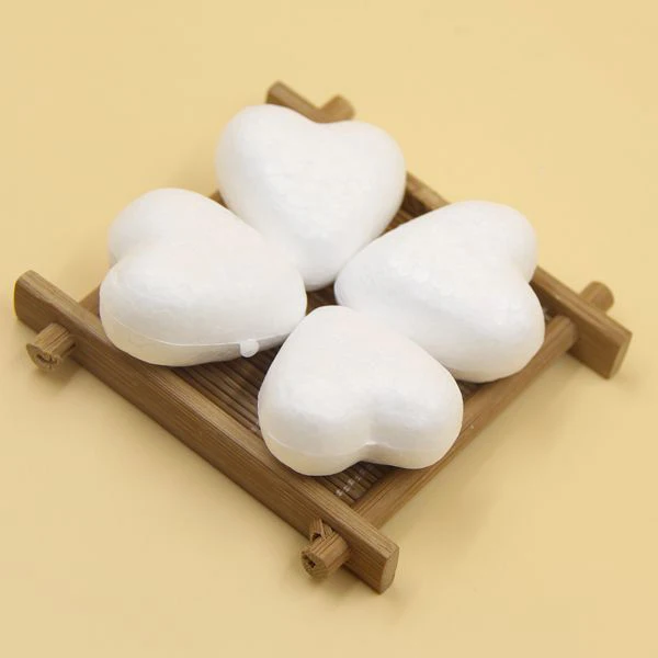 

Шарики из пенополистирола белые сердце формы 20 шт.