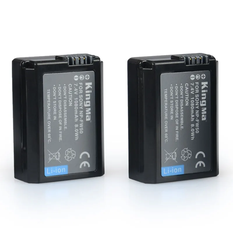 KingMa двойной (двойной) Зарядное устройство для sony NP FW50 Батарея Alpha 7 a7 7R a7R