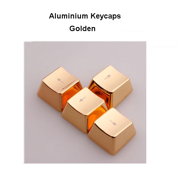 Arrow Golden NPKC 4 штуки, алюминиевые колпачки со стрелками, WASD металлические клавиши на клавиатуру, новинка, колпачки для ключей, OEM профиль для Cherry MX переключатели, механическая клавиатура - Цвет: Arrow Golden
