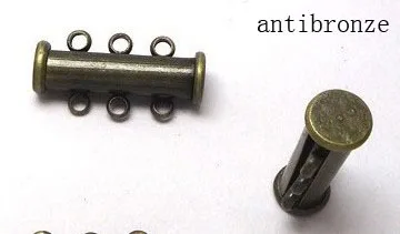 antique bronze XINYAO 10 шт. золотистого цвета трубки магнитные скользящие застежки для Diy изготовления ювелирных изделий медные концевые застежки Разъемы подходят ожерелья браслеты - Цвет: antique bronze
