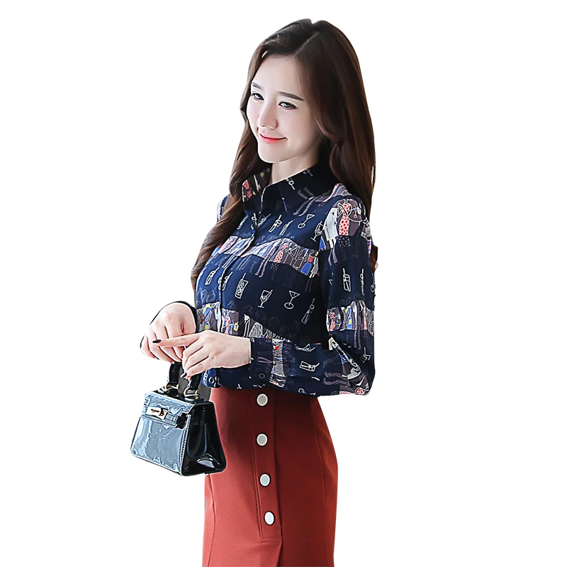 Женская рубашка с длинным рукавом Новинка осени 2020 Корейская Свободная
