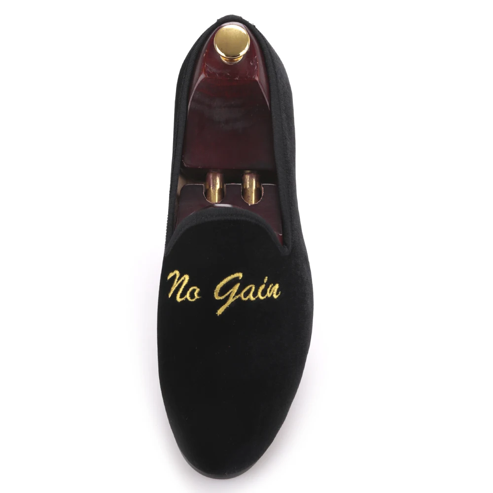 Мужские бархатные туфли Piergitar новые индивидуальные с вышивкой для банкета и