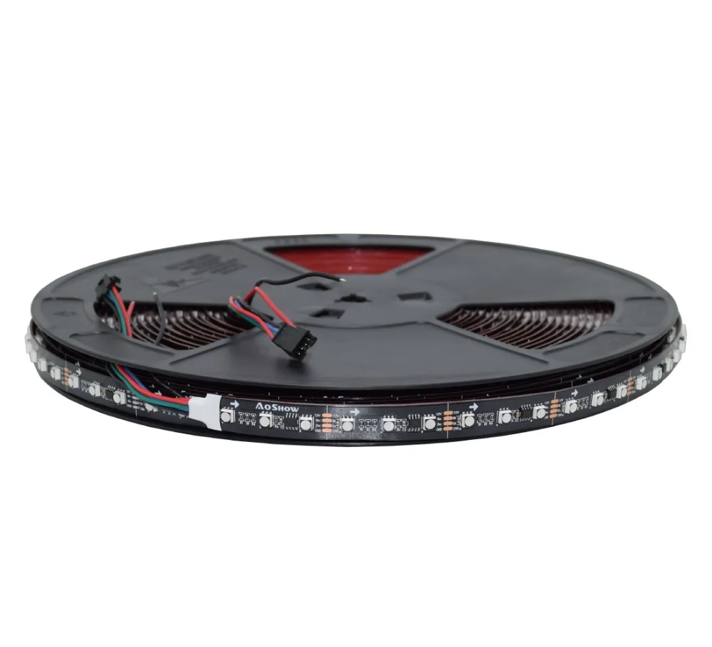 Без падения напряжения DC12V 288 Ватт 20 метров 65.5FTs SPI RGB светодиодный пиксель полоса 60L20P/M обновление WS2811 программа Madrix Madmapper Resolume