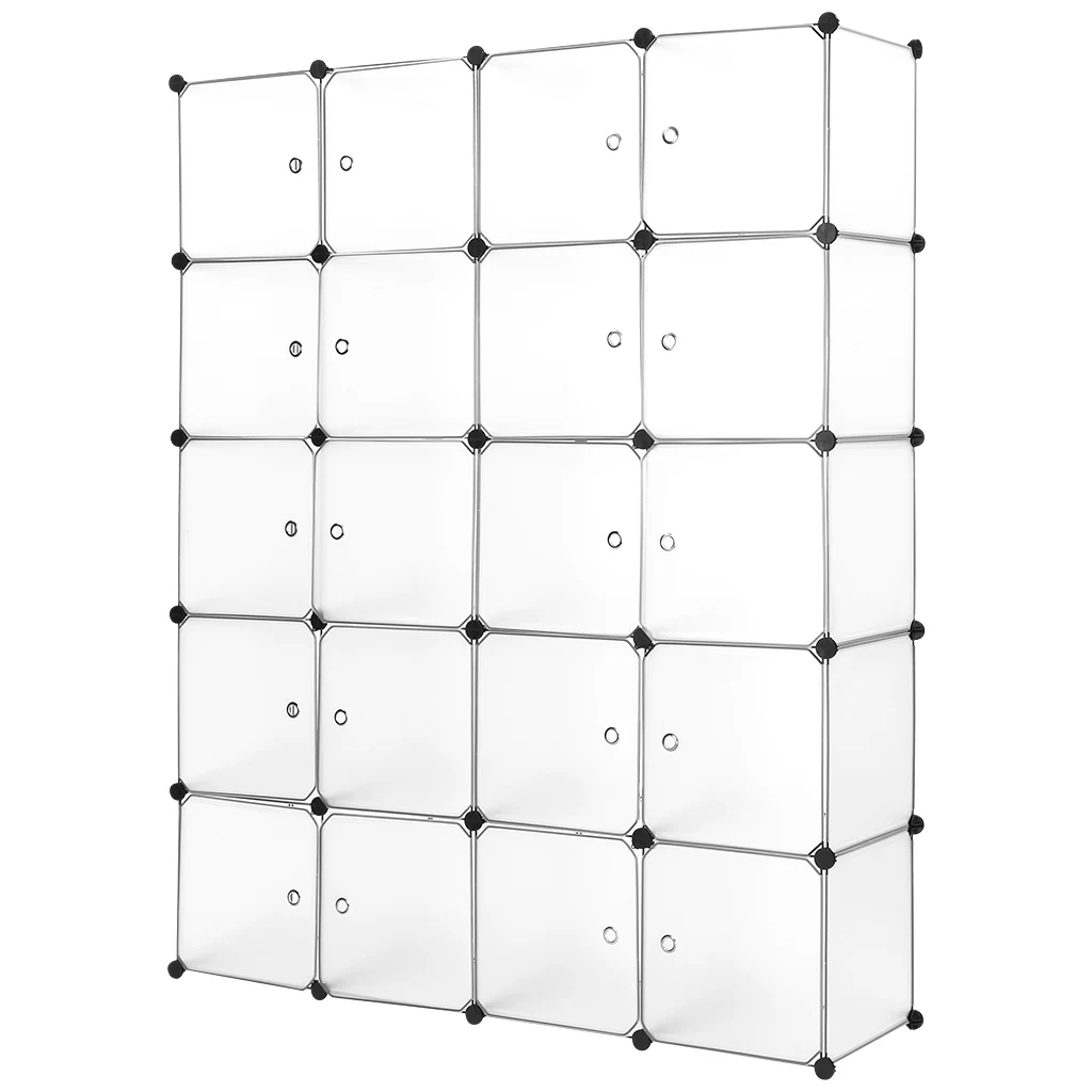 Finether 20-Cube Блокировка модульный органайзер для хранения стеллажи система шкаф для одежды двери для домашней одежды обувь