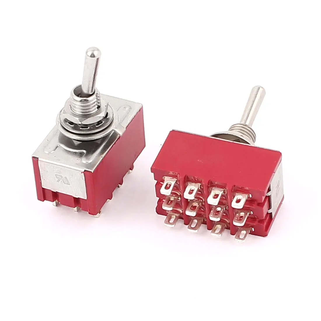 AC 250V/2A 125V/6A ON/ON 2 позиции 4PDT 12 Клеммы переключателя Red шт|switch|positposition switch |