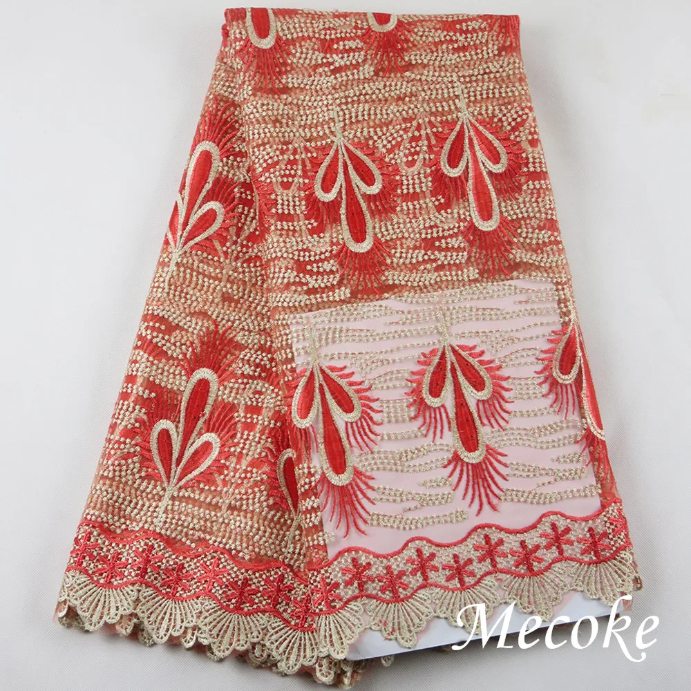 Новейшая Золотая корлор африканская кружевная ткань 2017 оптовая продажа