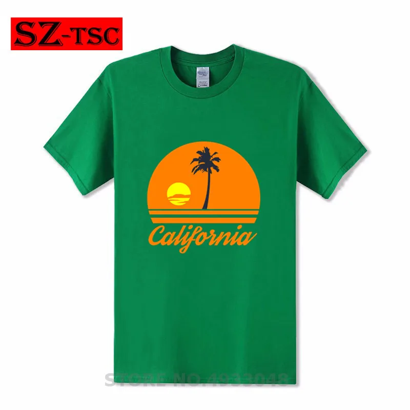 Famicom футболка California футболки "закат" негабаритная уличная футболка рубашка хлопок короткий рукав Забавный принт Женская футболка XXXL - Цвет: 16