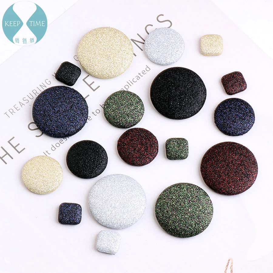 

DIY Handmade Jewelry Accessories Pearl Glitter Flash Round Square Earrings Earrings Material Pendant Pendant