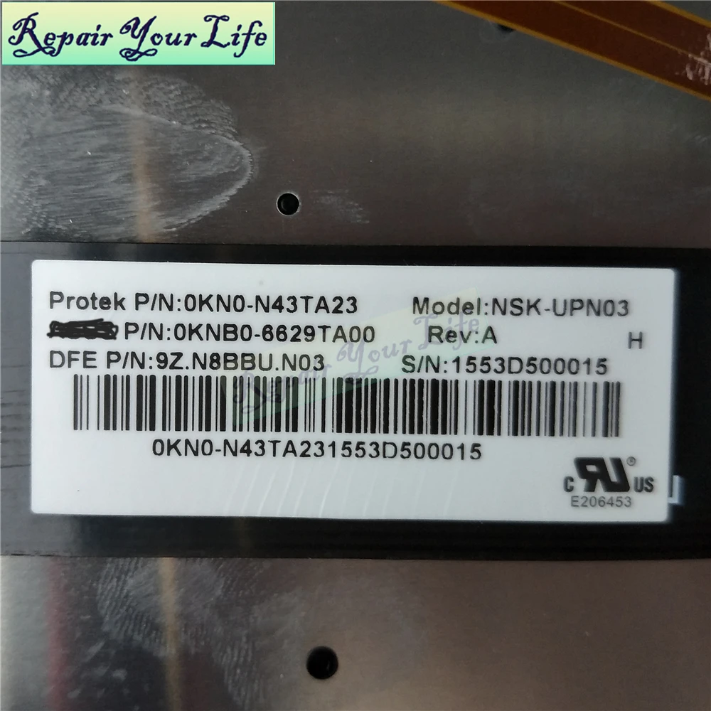 Новая клавиатура для ноутбука ASUS N550 N550JA N550JV N550JX Thailand TI TA с подсветкой и корпусом C