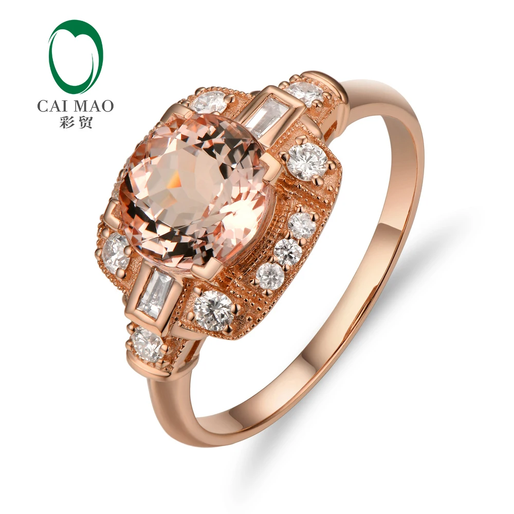 Помолвочное кольцо розовое золото 14 к диаметр 2 35 карат 8 мм|rings free shipping|ring ringring gold