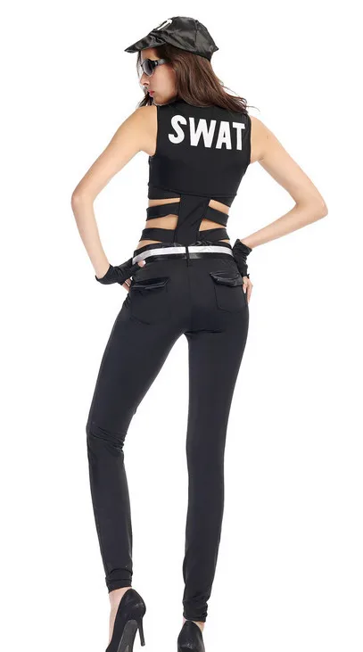 Полицейский костюм сексуальный спецназ снайперский коп униформа для взрослых
