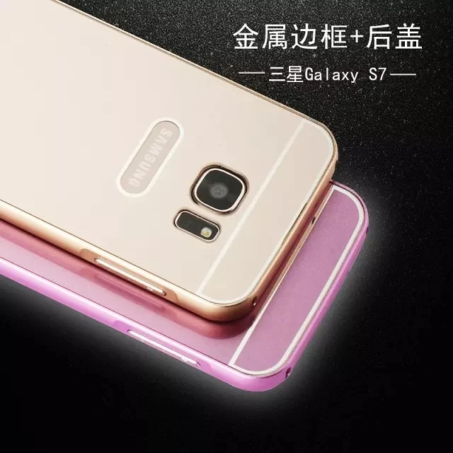 3D Stereo Relief Painting Back Cover Case For Samsung Galaxy S7edge Phone Shell Acrylic PC Cover+Aluminum Metal Frame |