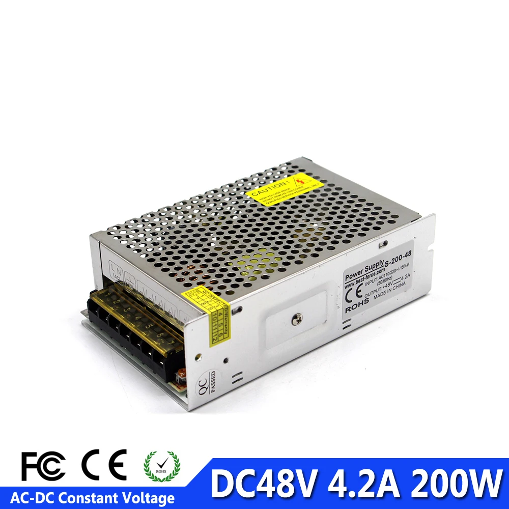Высокое качество DC48V 4.2A 200 Вт переключатель питания светодиодный драйвер 220 В 110 AC