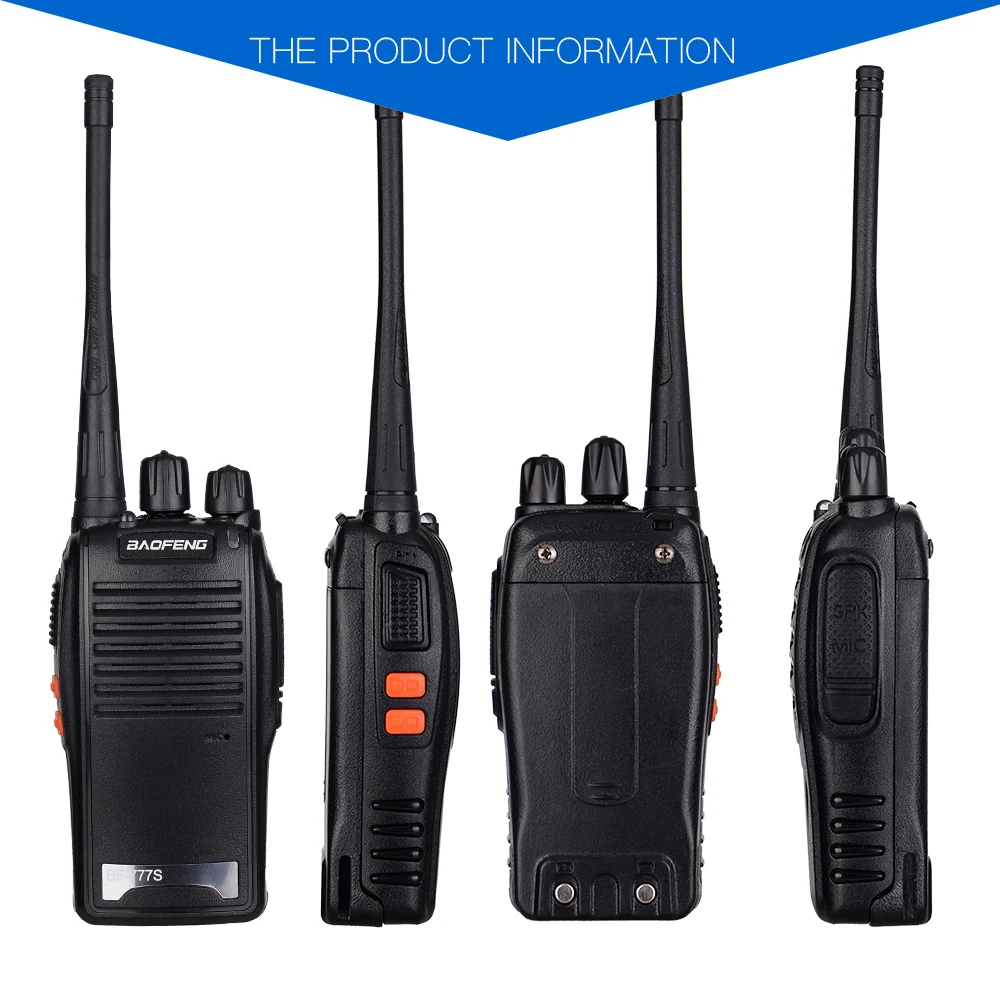 2 шт. Baofeng BF-777S Walkie Talkie Портативный радио BF777s 5 Вт UHF 400-470 мГц BF 777 S ФИО Comunicador передатчик трансивера