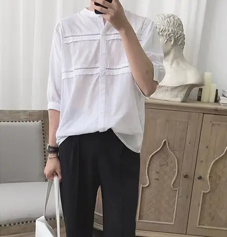 

2018 Hollowed-out summer lace short sleeve shirt. S-XL!!! The singer's clothing