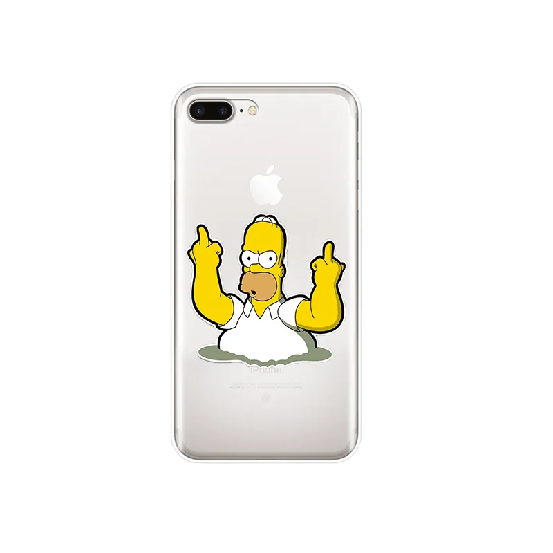 Чехол для телефона Homer J. Simpson silico TPU чехол для iPhone 5 5S SE 6 6s 7 8 PLUS X XR XS MAX fashion Bart Simpson phone shell coque