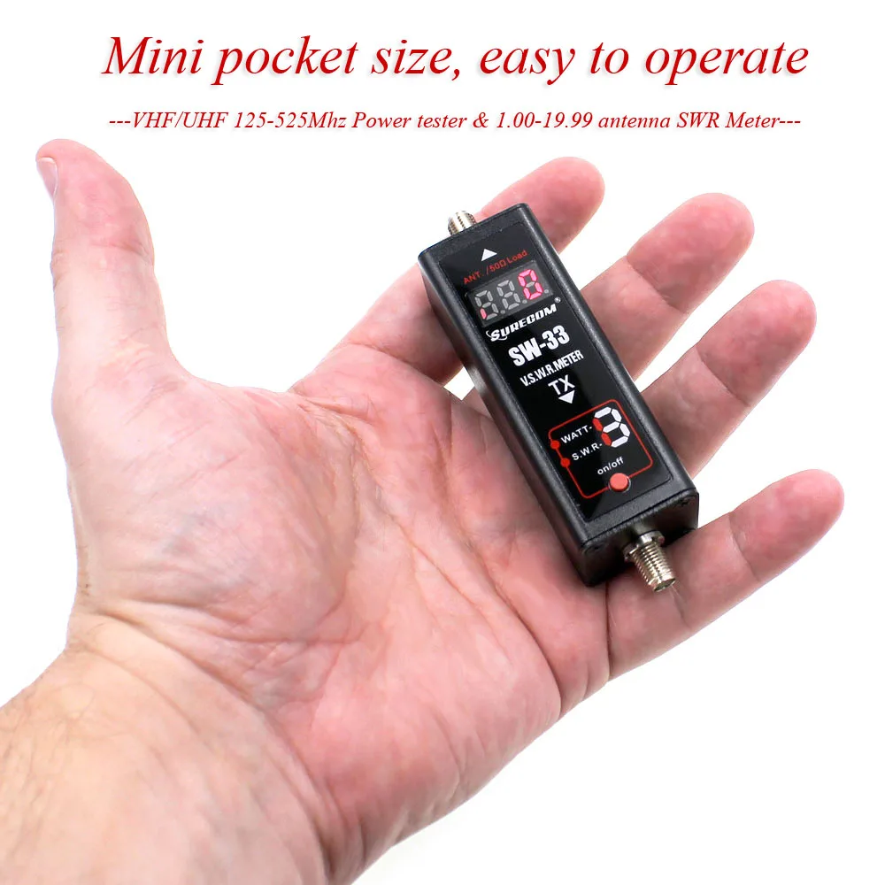 Surecom SW33 VHF UHF мини мощность и КСВ метр SW-33 для двухстороннего радио
