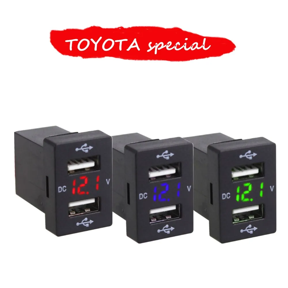 1 шт. 5 в 4.2A для Toyota Dual USB Автомобильное зарядное устройство Быстрая зарядка 2 порта