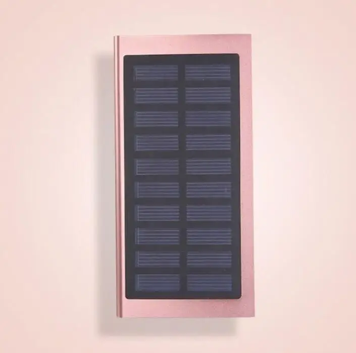 1 Solar Power Bank 20000mAh Double USB Solar charger External Battery Portable Charger Bateria Externa Pack for smart phone - Цвет: 1