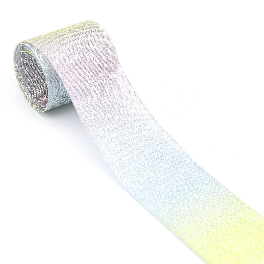 

David accessories 45mm rainbow organza ribbon 50yds,DIY handmade materials,wedding gift wrapping,50Yc6886