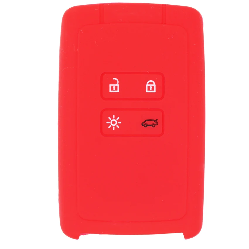Red MICOCHE 4 кнопки чехол для ключа автомобиля для Renault Koleos Kadjar авто ключ крышка защита от царапин - Название цвета: Red