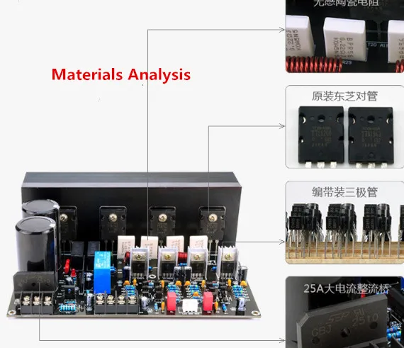 

breeze audio 2SC5200 2SA1943 C5200 1943 AC32V 150W*2 DIY amplifier board with rectifier speaker protection radiator