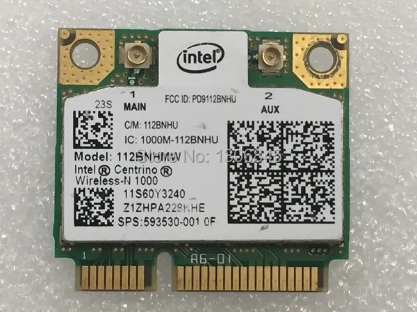 , ,  Intel Wireless-N 1000 Half Mini PCI-E  IBM Lenovo E40 SL410 T420 T430 T510 Y460 Y470 60Y3241