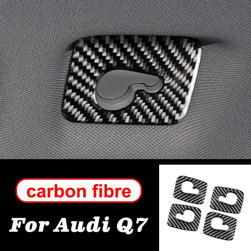 Roof hook Аксессуары для Audi Q7 LHD RHD автомобильный Стайлинг интерьерные наклейки из углеродного волокна Дверная панель рулевого колеса украшение - Название цвета: Roof hook