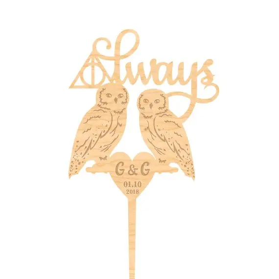 Всегда Топпер для торта на свадьбу топпер с начальной и датой | Дом сад