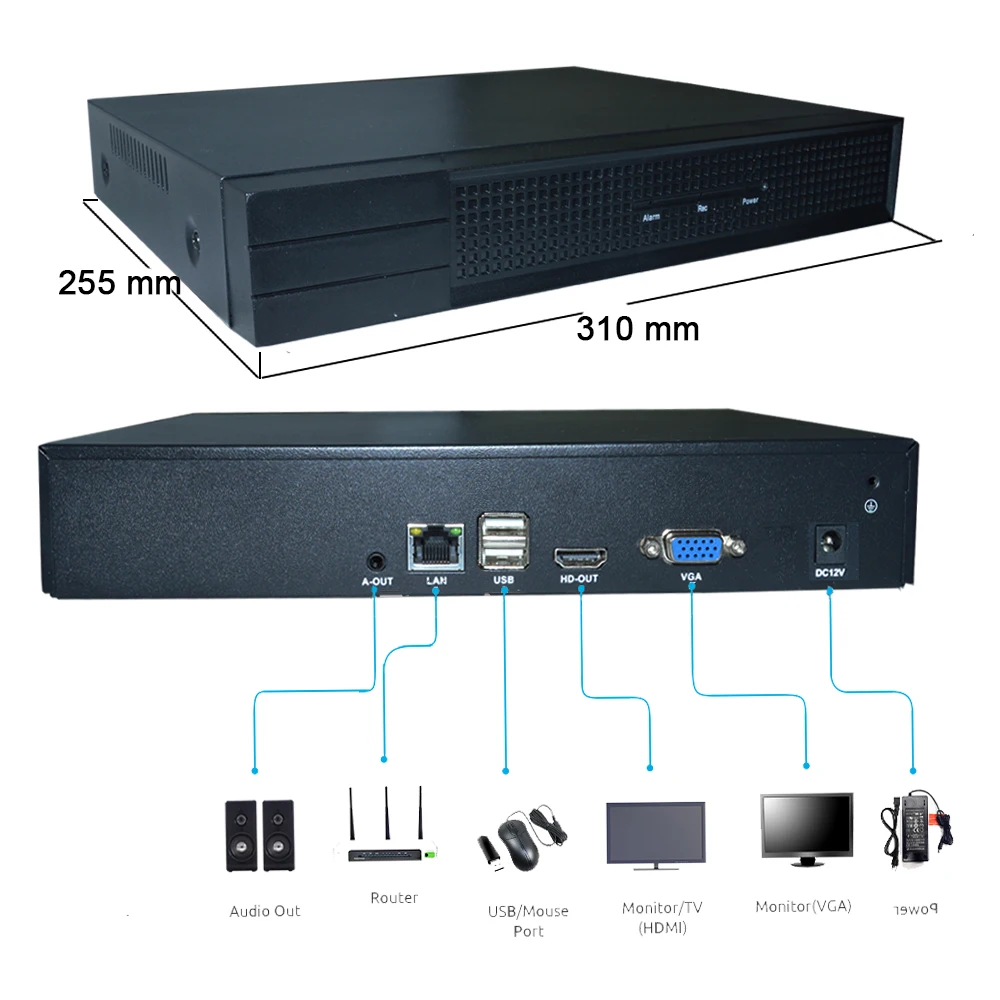 Kingkonghome 9CH/16CH 3MP 1080 P NVR CCTV системы комплект ONVIF сети видео регистраторы Full HD 2.0MP для IP