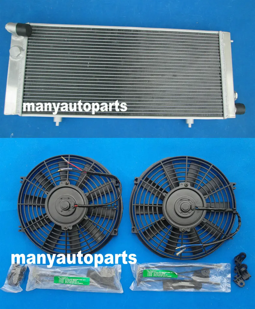 2 алюминиевый радиатор с сердечником и * вентиляторами для PEUGEOT 205 GTI 1 6l 9l 1984 1994
