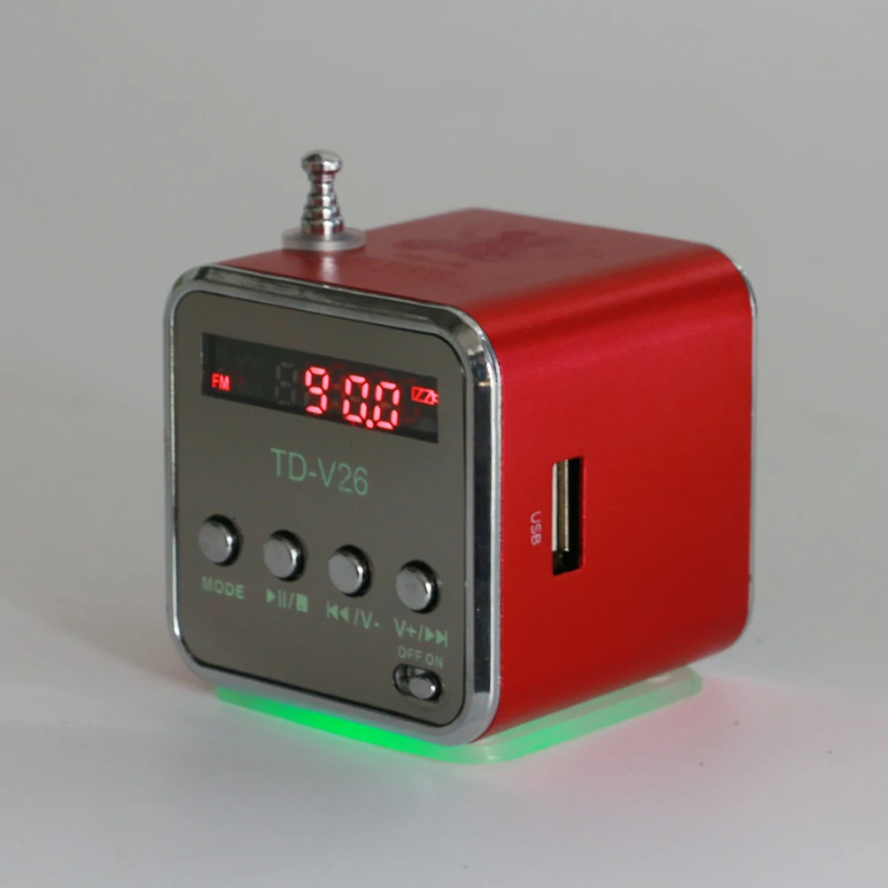 Toproad мини Портативный музыка Динамик TD V26 Micro SD TF MP3 плееры Поддержка fm Радио USB