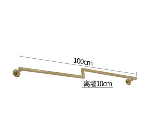 16 Clothing Shop Shop Show Rack Ground Combination Golden Clothing Rack Creative Iron Female Clothing Rack Hanging Clothes Rack - Цвет: 16
