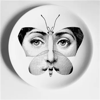 5 Rosenthal Piero fornasetti тарелки Стиль 8 дюймов дома Настенная Декорация плиты бар отеля справочная информация иллюстрации посуды оптом - Цвет: 5