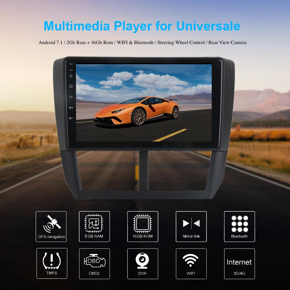 Автомобильное радио Android GPS Navi для Subaru forester 2008 2009 2010 2011 2012 Авто 1 din навигация